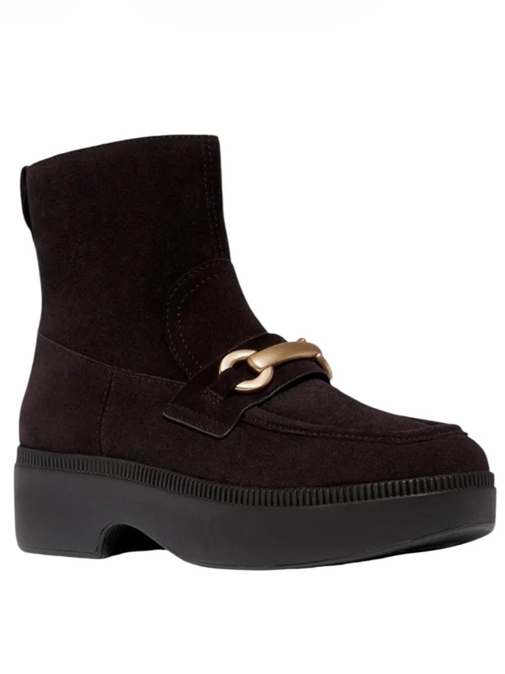 Fitflop F-Luma Snaffle Bit Platform Suede Boots Size 9 NEW